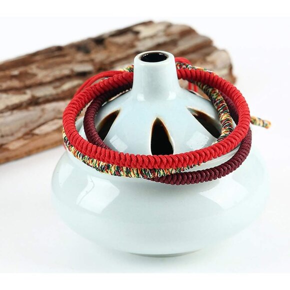 Versatile Tibetan Mala Bracelet - Adjustable Cotton Rope String for Spirituality - Picture 4 of 8